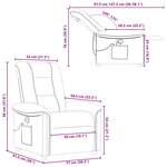 vidaXL Fauteuil de massage inclinable Crème Tissu