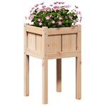 vidaXL Cache-pot de jardin Nature 40 x 40 x 70 cm Bois de pin massif