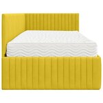 vidaXL Cadre de lit d'angle avec matelas 2 pc Jaune 90 x 190 cm