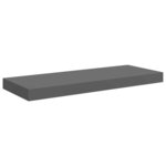 vidaXL Étagère murale flottante 2 Pièces Gris brillant 60x23 5x3 8 cm MDF