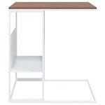 vidaXL Table d'appoint Blanc 55x36x59 5 cm Bois d'ingénierie