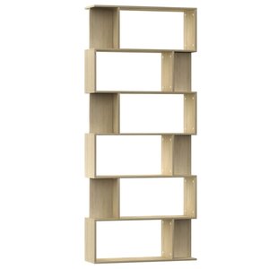 vidaXL Bibliothèque/Séparateur de pièce Chêne sonoma Bois d'ingénierie