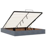 VidaXL Cadre de lit ottoman avec matelas gris foncé 160x200 cm velours