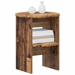 vidaXL Meuble d'appoint Bois ancien Ø40 x 50 cm Bois d’ingénierie