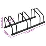 vidaXL Porte-vélos pour 3 vélos noir acier