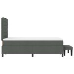 vidaXL Lit à ressorts avec matelas Gris foncé 120 x 200 cm tissu