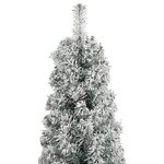 vidaXL Sapin de Noël mince avec support et flocon de neige 300 cm PVC