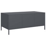 vidaXL Table basse anthracite 101 5x50x43 5 cm acier laminé à froid