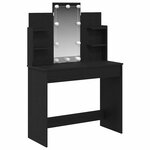 vidaXL Table de Toilette Chêne noir 96 x 40 x 142 cm Bois d'ingénierie