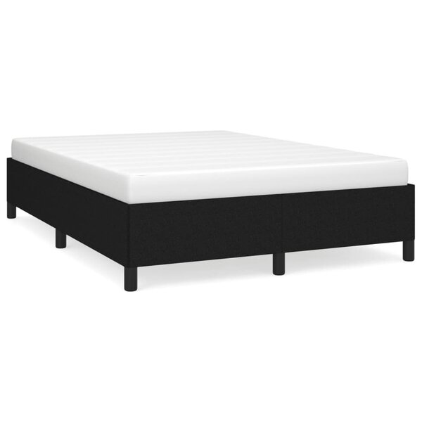 vidaXL Cadre de lit sans matelas noir 140x200 cm tissu
