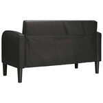vidaXL Canapé causeuse noir 110 cm similicuir