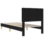 vidaXL Cadre de lit avec tête de lit Noir 80 x 200 cm Tissu