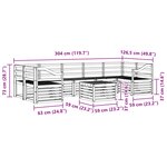 vidaXL Ensemble de canapés d'extérieur 8 pc Naturel
