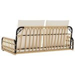 vidaXL Balancelle avec coussins 105x58x38 cm résine tressée et acier