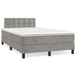 vidaXL Sommier à lattes de lit avec matelas LED gris clair 120x190 cm