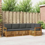vidaXL Ensemble de canapé d'angle 5 Pièces Naturel et Anthracite