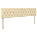 VidaXL Cadre de lit ottoman avec matelas crème 160x200 cm tissu