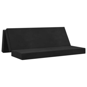 vidaXL Canapé-lit pliable 180 x 67 x 45 cm Noir