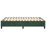 vidaXL Cadre de lit Vert foncé 140x200 cm Velours