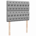 vidaXL Cadre de lit ottoman et matelas gris clair 120x200 cm tissu