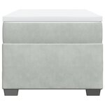 vidaXL Sommier à lattes de lit et matelas Gris clair 80x200 cm Velours
