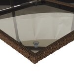 vidaXL Ensemble à manger de jardin 5 Pièces et coussins marron poly rotin