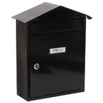 Boîte aux Lettres en Acier  Visit E5744  Anti-pluie  Noir