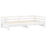 vidaXL Lit coulissant 2x(90x200) cm Blanc Bois de pin massif