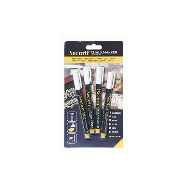 Securit Feutre-craie ORIGINAL SMALL, kit de 4