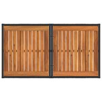 vidaXL Table de jardin relevable Noir et naturel 100 x 55 x 37 cm