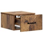 vidaXL Cabinet de chevet mural 2 pièces Bois ancien 34 5 x 33 x 20 cm