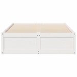 vidaXL Cadre de lit sans matelas blanc 120x200 cm bois de pin massif