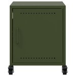 vidaXL Tables de chevet 2 Pièces vert olive 36x39x43 5 cm acier