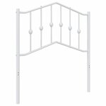 vidaXL Tête de lit métal blanc 80 cm