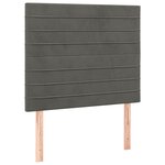 vidaXL Cadre de lit sans matelas gris foncé 100x200 cm velours