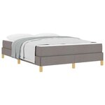 vidaXL Lit à ressorts avec matelas Taupe 140 x 190 cm tissu