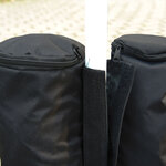 Lot 4 sacs de lestage de fixation pour tonnelle parasol pavillon volume max. 15kg noir
