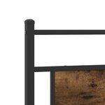vidaXL Cadre de lit sans matelas chêne fumé 100x200 cm bois ingénierie