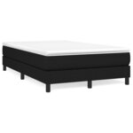 vidaXL Cadre de lit noir 120x200 cm tissu