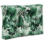 vidaXL Coussin de canapé d'extérieur 3 Pièces Motif feuille Polyester