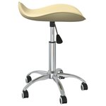 vidaXL Chaise de bureau Crème Similicuir
