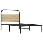 vidaXL Cadre de lit sans matelas 100x200 cm chêne sonoma