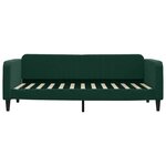 vidaXL Lit de jour avec gigogne sans matelas vert foncé 90x200 cm