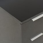 vidaXL Buffet Noir brillant 60x35x80 cm Bois d'ingénierie