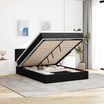 vidaXL Cadre de lit ottoman avec matelas noir 140x190 cm velours