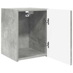 vidaXL Meuble TV mural Béton 30 x 31 x 40 cm Bois d'ingénierie