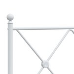 vidaXL Cadre de lit métal avec tête de lit/pied de lit blanc 183x213cm