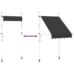 vidaXL Auvent manuel rétractable 150 cm Anthracite
