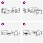 vidaXL Ensemble de canapés d'extérieur 10 pc Blanc et Beige