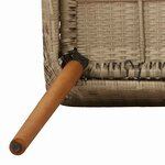 vidaXL Ensemble de salle à manger de jardin 5 pièces Beige en poly rotin
